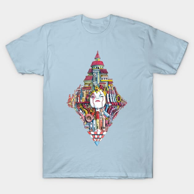 Queen of Diamonds T-Shirt by DavideMagliacano